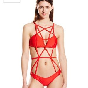Chromat Pentagram red swim suit size large